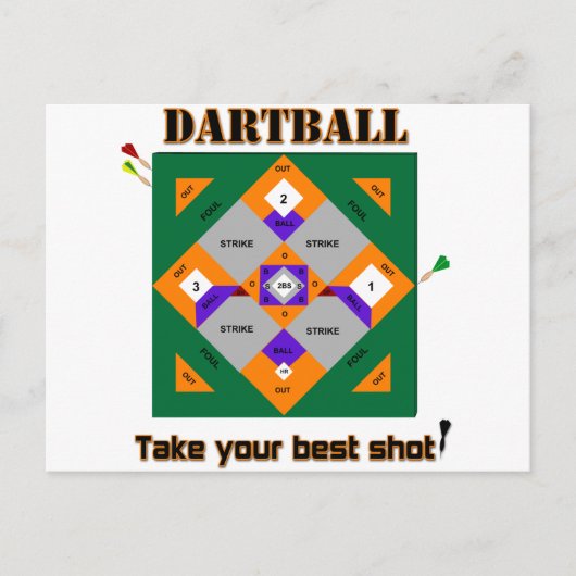 ダーツボール ポストカード (正面)