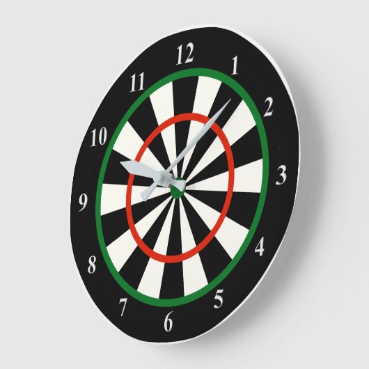 ダーツユニークノベルティ壁時計の時間 ラージ壁時計 (傾斜)