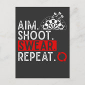 ダーツユーモアのある問題ダーツボードおもしろいホビーダーツP ポストカード (正面)