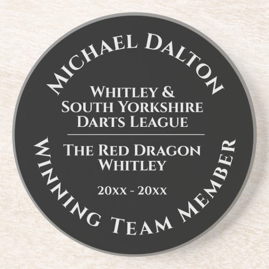 ダーツリーグトロフィスサンドストーンコースター コースター (正面)