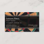 ダーツ伝統的ボードの名刺 名刺 (裏面)