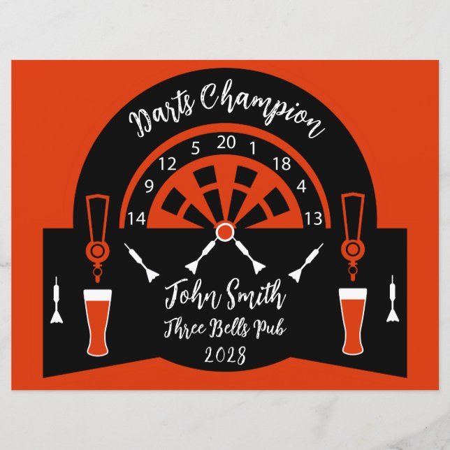 ダーツ優勝者の賞 (正面)