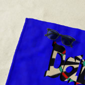 ダーツ写真のロゴとダーツボード ビーチタオル (インサイチュ)