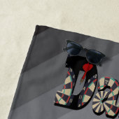 ダーツ凡例写真ロゴ、 ビーチタオル (インサイチュ)