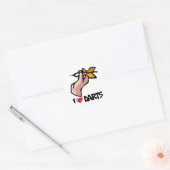 ダーツ大好き ラウンドシール (封筒)