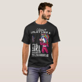 ダーツ女子 矢 フィールドチーム Play Like A Girl ユニ Tシャツ (正面フル)