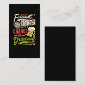 ダーツ投げ矢板180ダーツとビール 名刺 (正面/裏面)