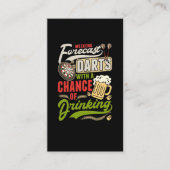 ダーツ投げ矢板180ダーツとビール 名刺 (正面)