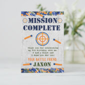 ダーツ軍隊誕生日パーティーカードフェイスカード 招待状 (スタンド正面)