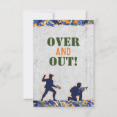 ダーツ軍隊誕生日パーティーカードフェイスカード 招待状 (裏面)