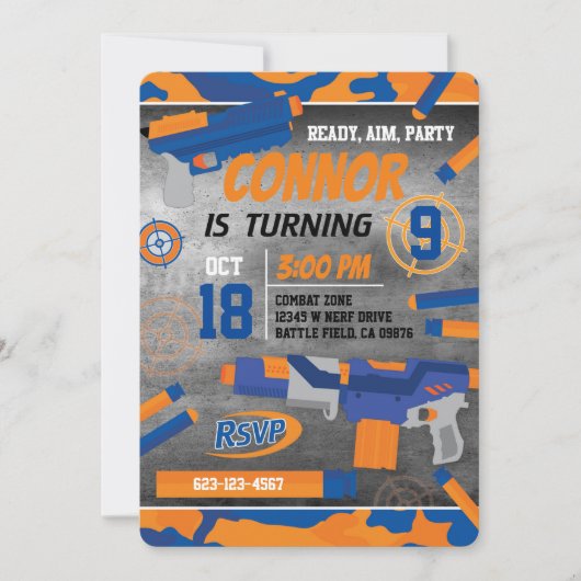 ダーツ銃の招待状 招待状 (正面)