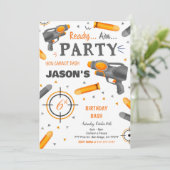 ダーツ銃の誕生日パーティー 招待状 (スタンド正面)