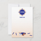 ダーツ銃バトル戦争少年ターゲットパターン子供 サンキューカード (正面)