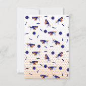 ダーツ銃バトル戦争少年ターゲットパターン子供 サンキューカード (裏面)