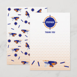 ダーツ銃バトル戦争少年ターゲットパターン子供 サンキューカード