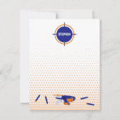 ダーツ銃バトル戦争少年ターゲットパターン子供 ノートカード (正面)