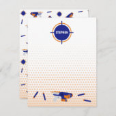 ダーツ銃バトル戦争少年ターゲットパターン子供 ノートカード (正面/裏面)