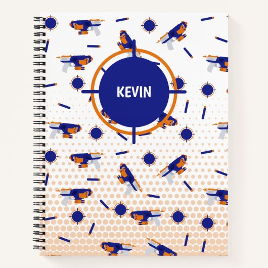 ダーツ銃バトル戦争少年ターゲットパターン ノートブック (正面)