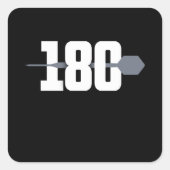 ダーツ180ダーツ投げギフトforダーティスト スクエアシール (正面)
