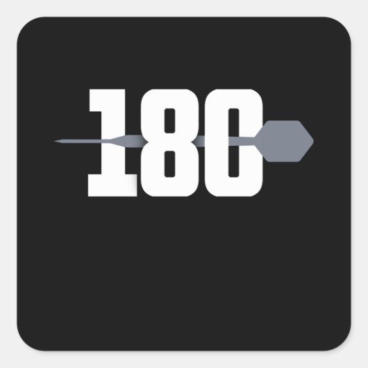 ダーツ180ダーツ投げギフトforダーティスト スクエアシール (正面)