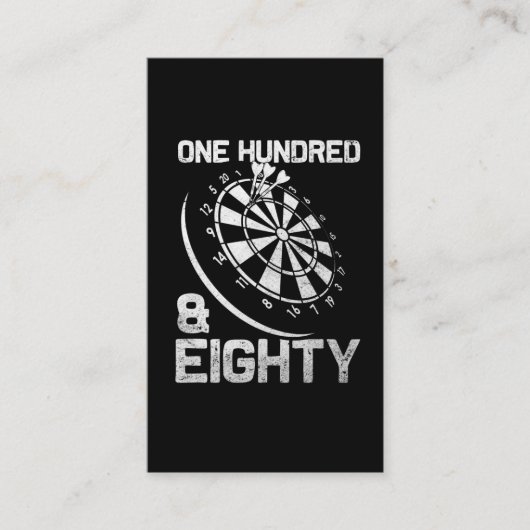 ダーツ180トリプル20ダートボード100アンドエイ 名刺 (正面)