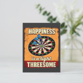 ダーツ180三等幸せパブスポーツ恋人 ポストカード (スタンド正面)