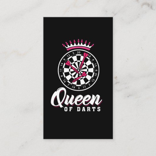 ダーツ・クイーン・ダーツ・ボード・ガール・ダーツ・プレーヤー 名刺 (正面)