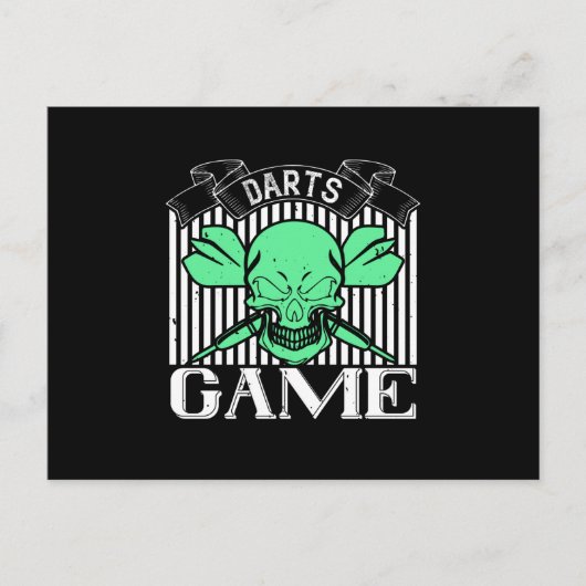 ダーツ – ダーツゲームスカル ポストカード (正面)