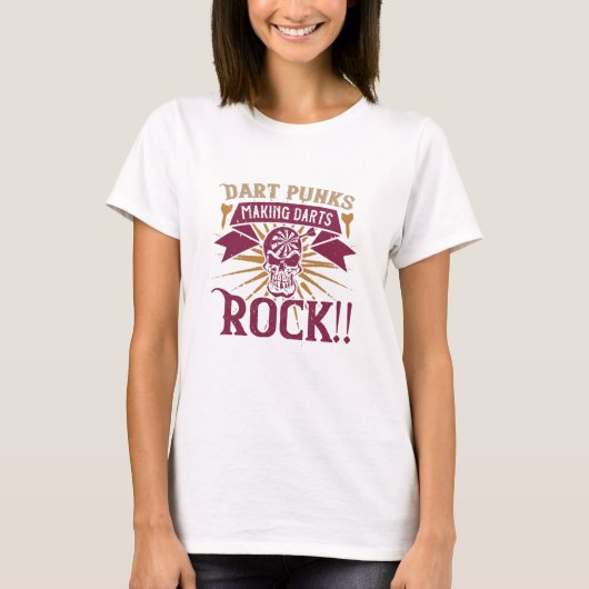 ダーツ – ダーツパンクスがダーツロックを作る！ Tシャツ (正面)