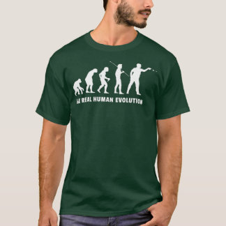 ダーツ・ダーツ・プレーヤー・エボリューションが男性に女性の子どもを贈る Tシャツ