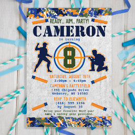 ダーツ ミリタリー バースデーパーティー ダーツ カモフラージュ ソルジャー 招待状