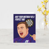 ダーツ- ルーク・ザ・ヌーク - 誕生日カード カード (黄色い花)