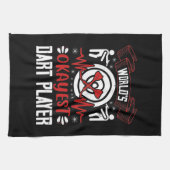 ダーツ – 世界で最も大きなダーツプレーヤー キッチンタオル (横)