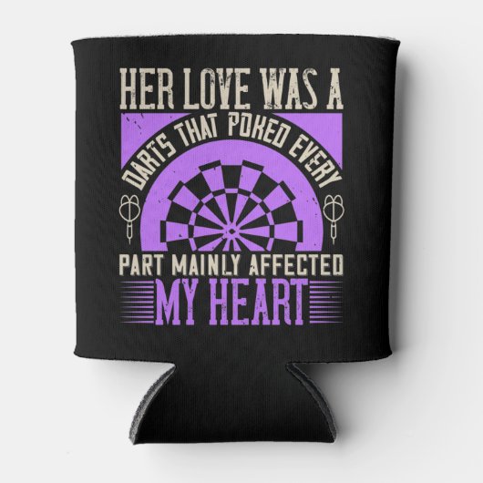 ダーツ – 彼女の愛はダーツ私のハートに影響を与えた 缶クーラー (正面)
