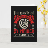 ダーツ – 愛のダーツは乙女の慎み深さに悩まされる カード (黄色い花)