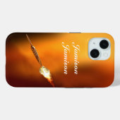 ダーツ 炎のダーツ カラフルな背景 名前入れ可能 Case-Mate iPhoneケース (裏面 (横))