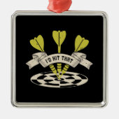 ダーツ – 私はそのブルズアイを打った メタルオーナメント (正面)