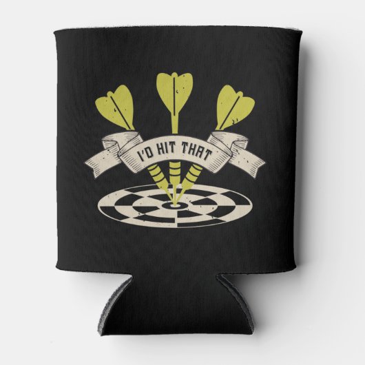 ダーツ – 私はそのブルズアイを打った 缶クーラー (正面)