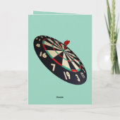 ダーツ： 50が新しい40枚の誕生日カード カード (裏面)