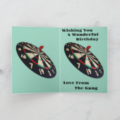 ダーツ： 50が新しい40枚の誕生日カード カード (内部)