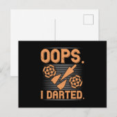 ダーツ – Oops I Darted ポストカード (正面/裏面)
