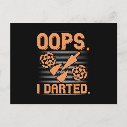 ダーツ – Oops I Darted ポストカード (正面)