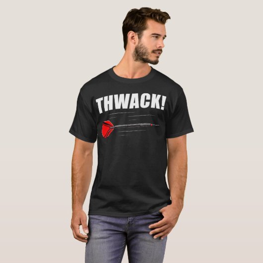 ダーツ – Thwack Arrow Bulseye - Pub Tシャツ (正面フル)