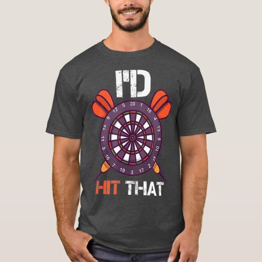 ダーツIDそのバー180ゲームチームクラブ Tシャツ (正面)
