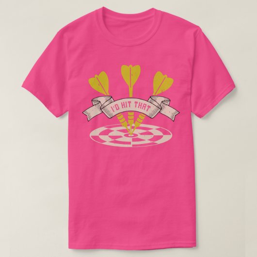 ダーツIdはブルズアイにヒット Tシャツ (デザイン正面)