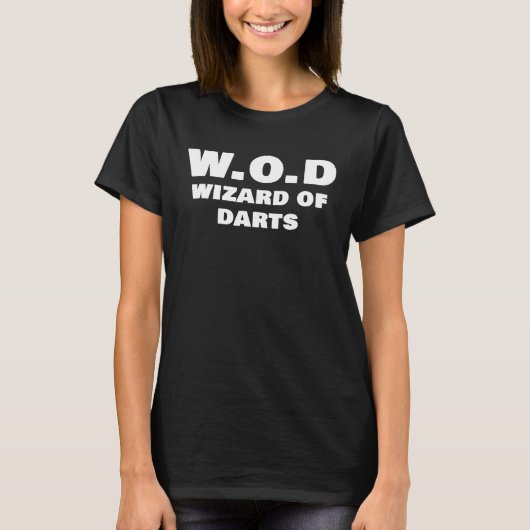 ダーツTシャツのダーツTシャツのWOD WiWODウィザード Tシャツ (正面)