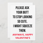 ダーティおもしろいいけなバレンタインカード シーズンカード (正面/裏面)