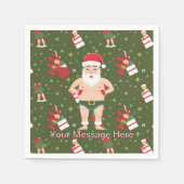 ダーティおもしろいサンタクリスマスコレクション紙カップ スタンダードカクテルナプキン (正面)