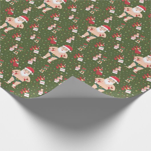 ダーティおもしろいサンタクリスマスコレクション紙カップ ラッピングペーパー (角)