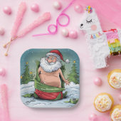 ダーティおもしろいサンタクリスマスコレクション ペーパープレート (パーティー)